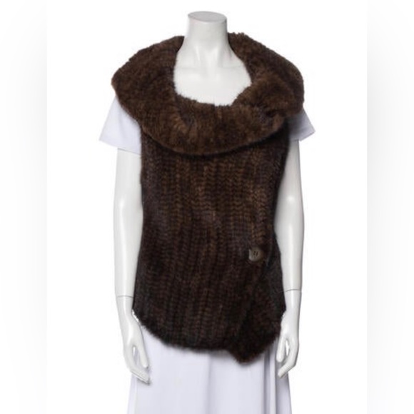 Adrienne Landau Mink Fur Vest - Picture 4 of 4